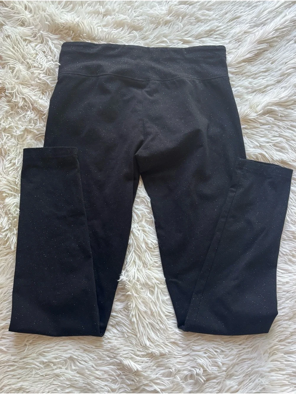 Justice Black Leggings with Subtle Sparkle